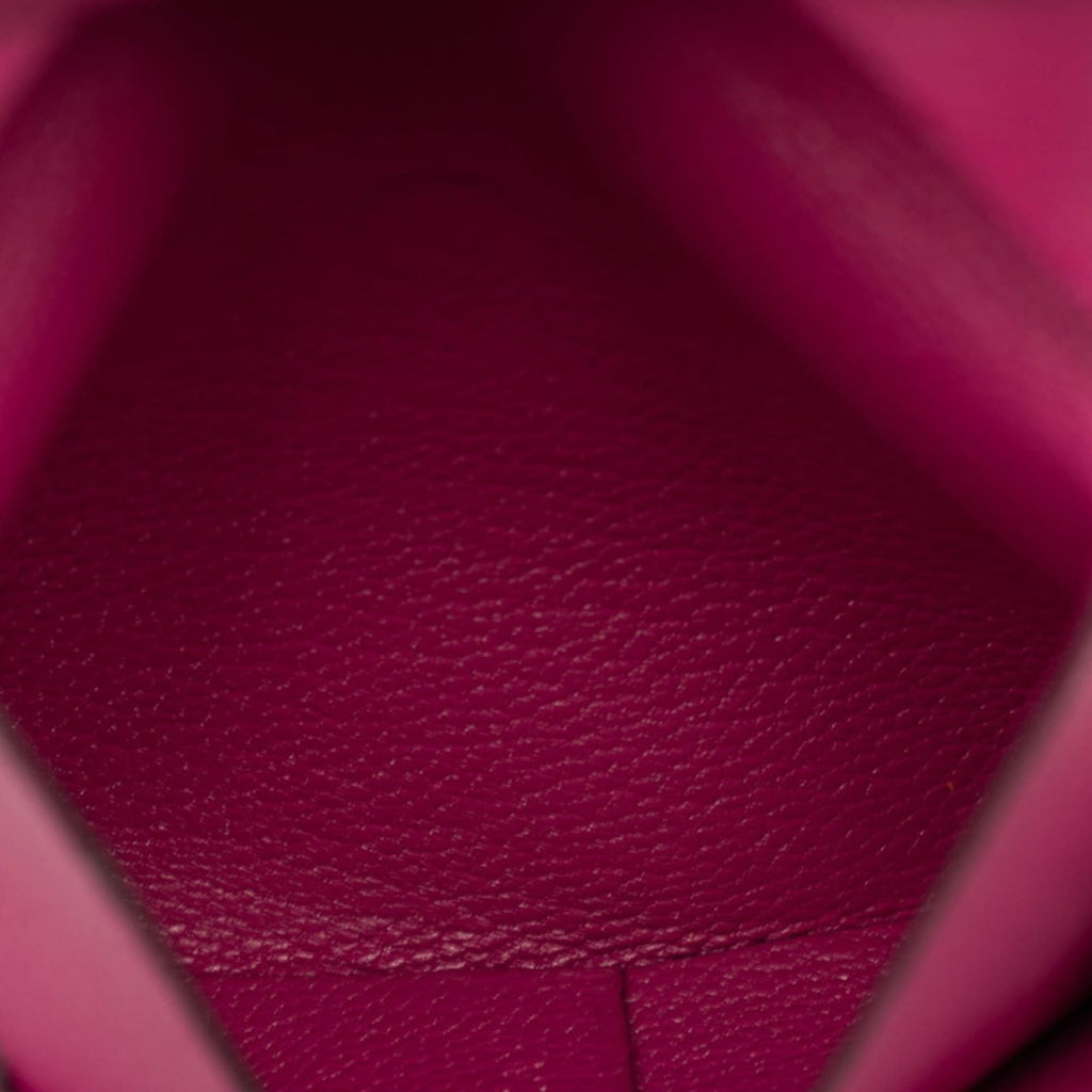 Hermes Rose Purple Chevre Leather Coin Purse/Coin Case (Pre-Owned)