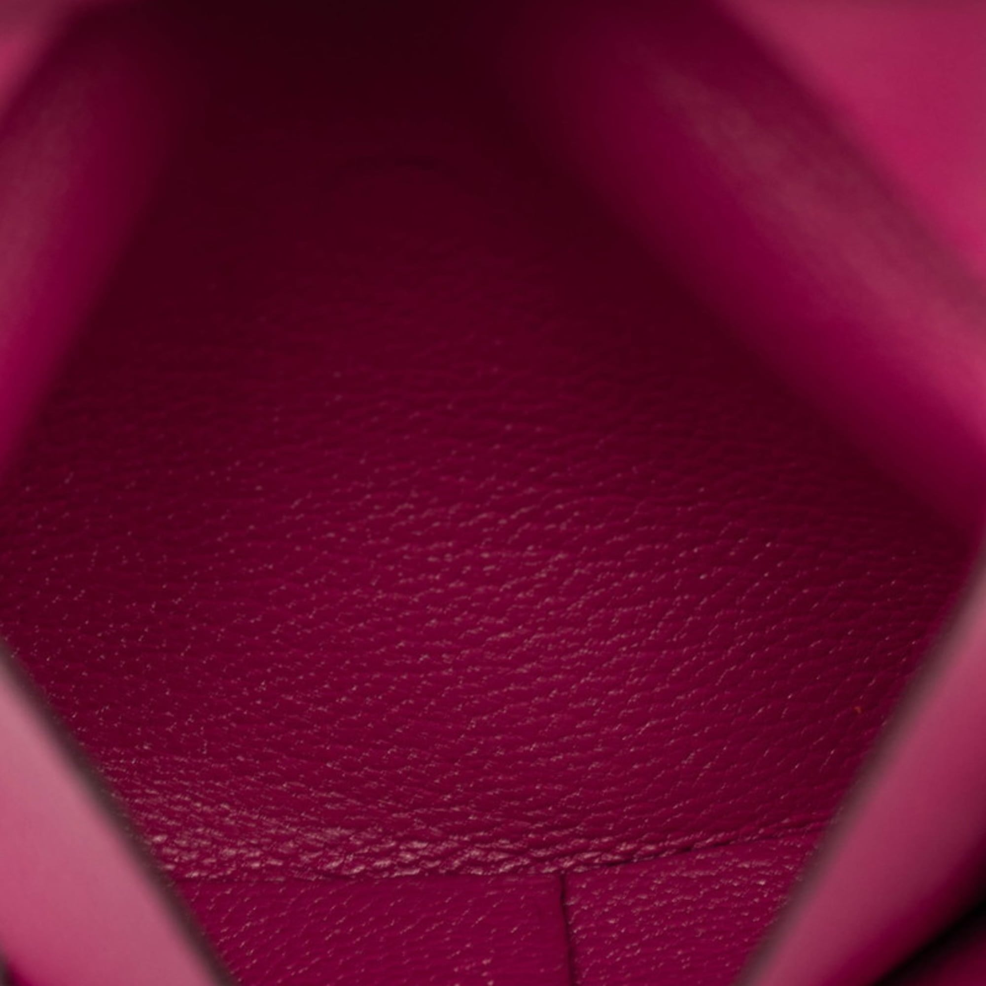 Hermes Rose Purple Chevre Leather Coin Purse/Coin Case (Pre-Owned)