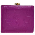 Yves Saint Laurent Purple Leather Wallet (Bi-Fold) (Pre-Owned)