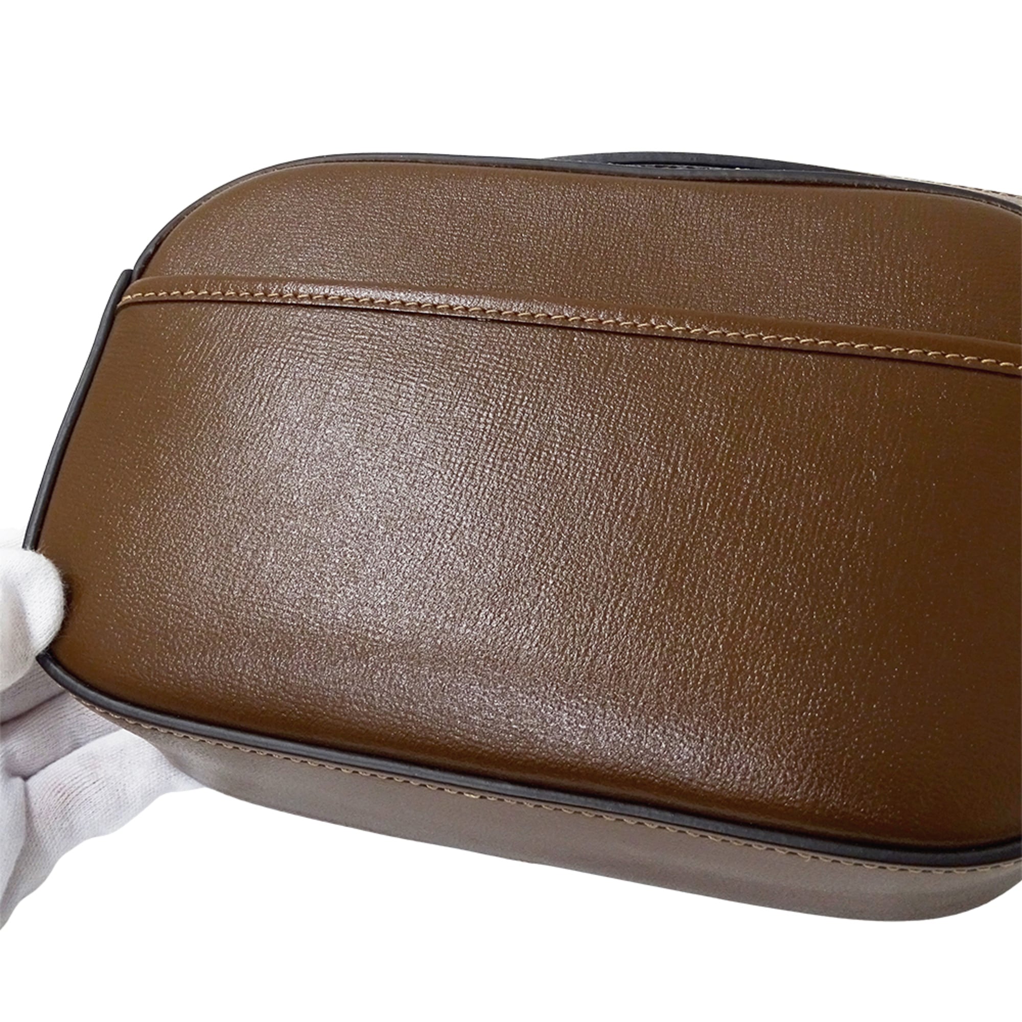 Gucci Brown Leather Shoulder Bag (Pre-Owned)