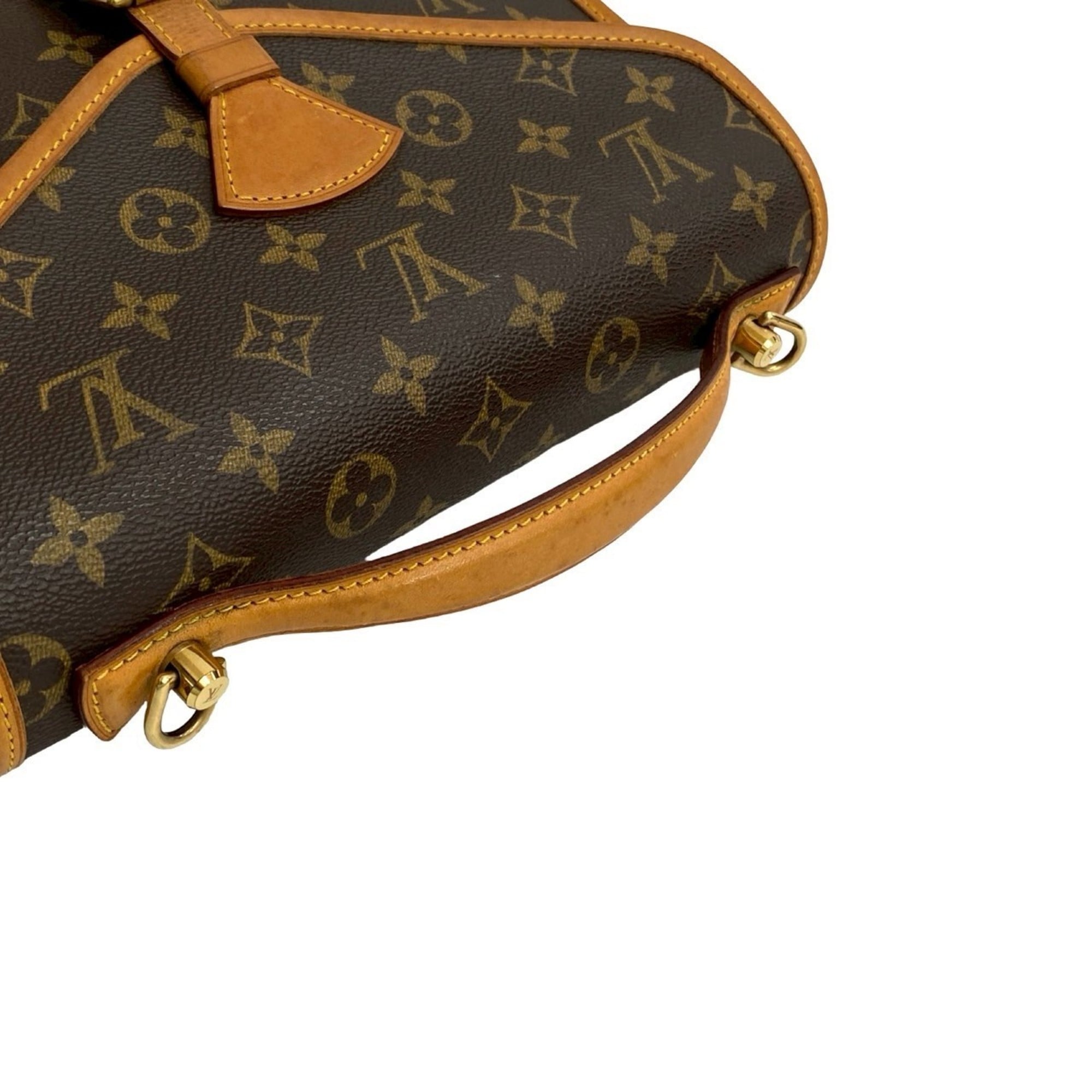 Louis Vuitton Brown Leather Pvc Handbag Shoulder Bag (Pre-Owned)