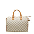 Louis Vuitton White Pvc Leather Boston Bag Handbag (Pre-Owned)