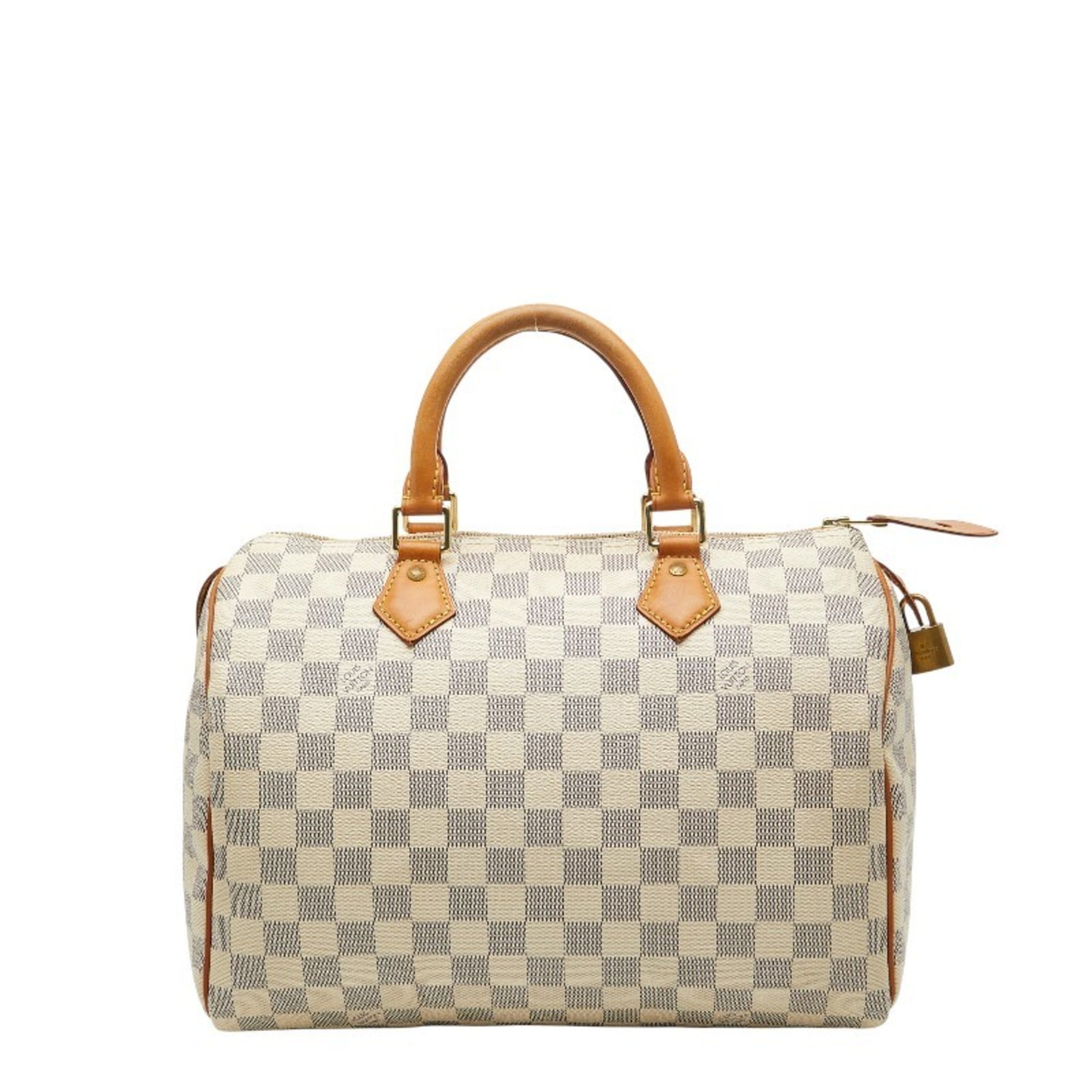 Louis Vuitton White Pvc Leather Boston Bag Handbag (Pre-Owned)