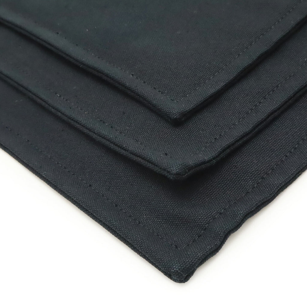 Hermes Black Cotton Canvas Clutch Bag Pouch (Pre-Owned)