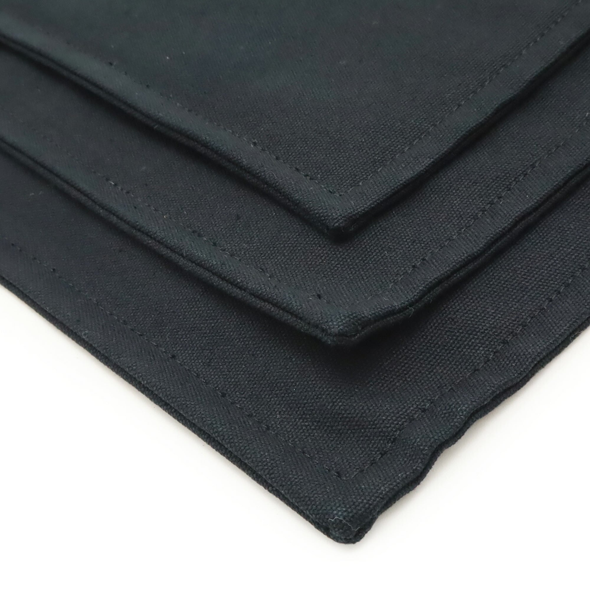 Hermes Black Cotton Canvas Clutch Bag Pouch (Pre-Owned)