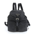 Prada Black Leather Nylon Backpack (Pre-Owned)