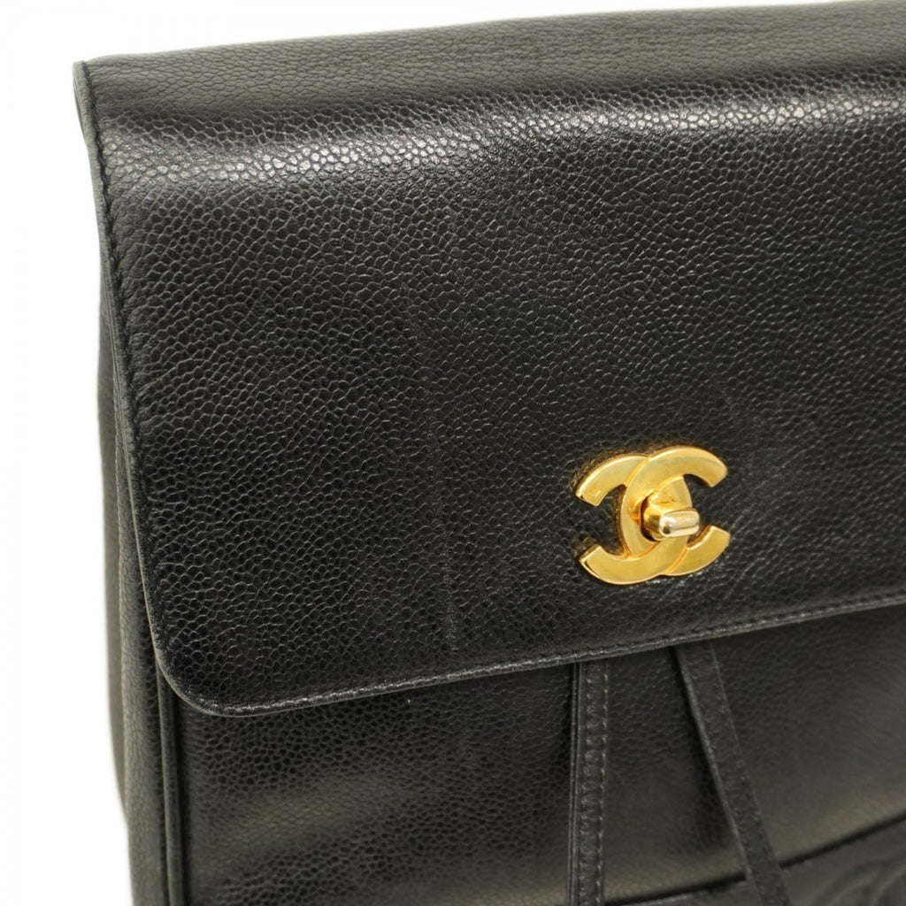 Chanel Black Grained Calfskin Backpack (Pre-Owned)
