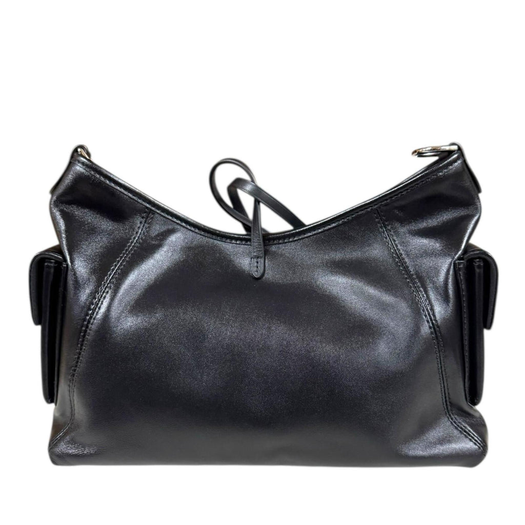Louis Vuitton Black Leather Shoulder Bag (Pre-Owned)