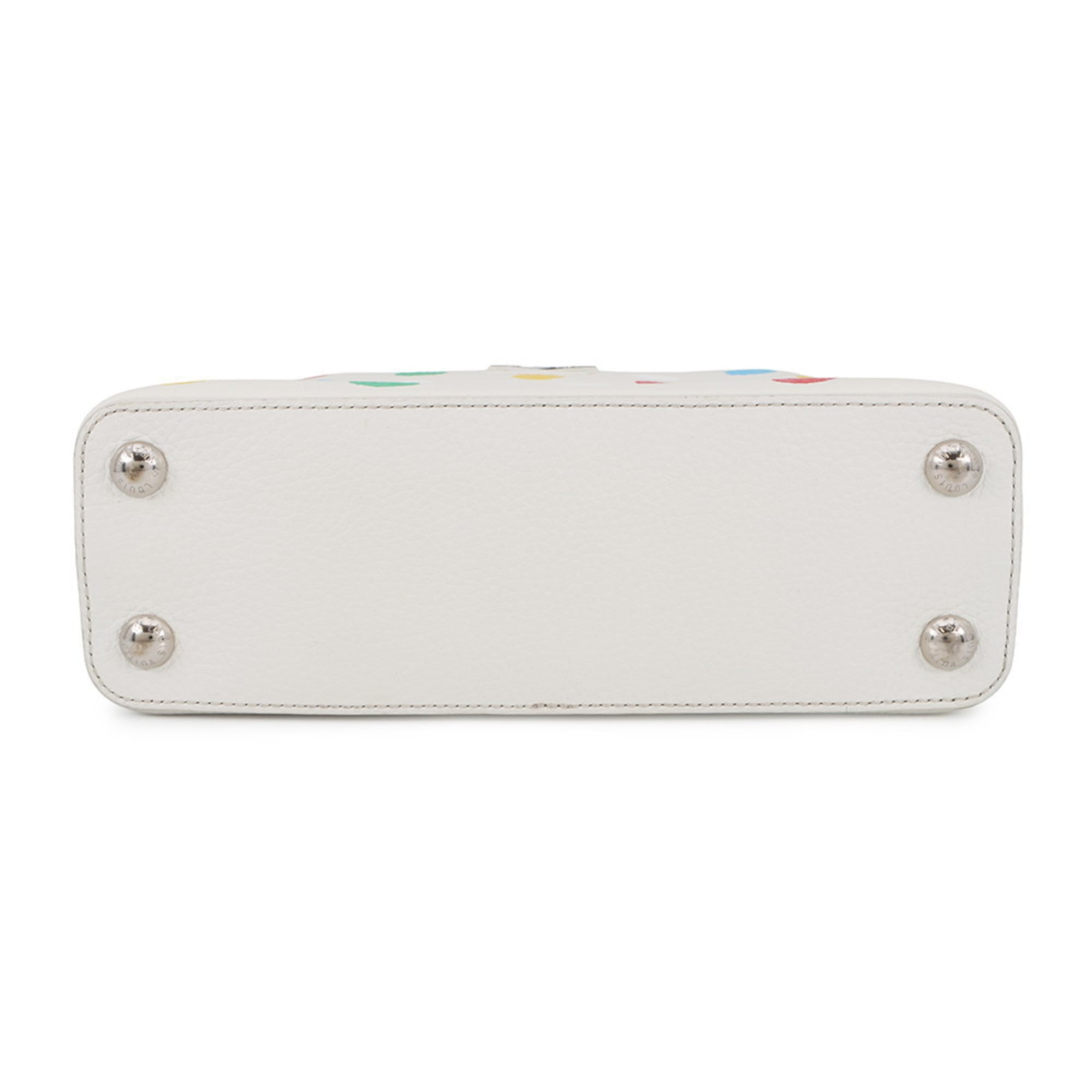 Louis Vuitton Multi-Color White Leather Handbag (Pre-Owned)