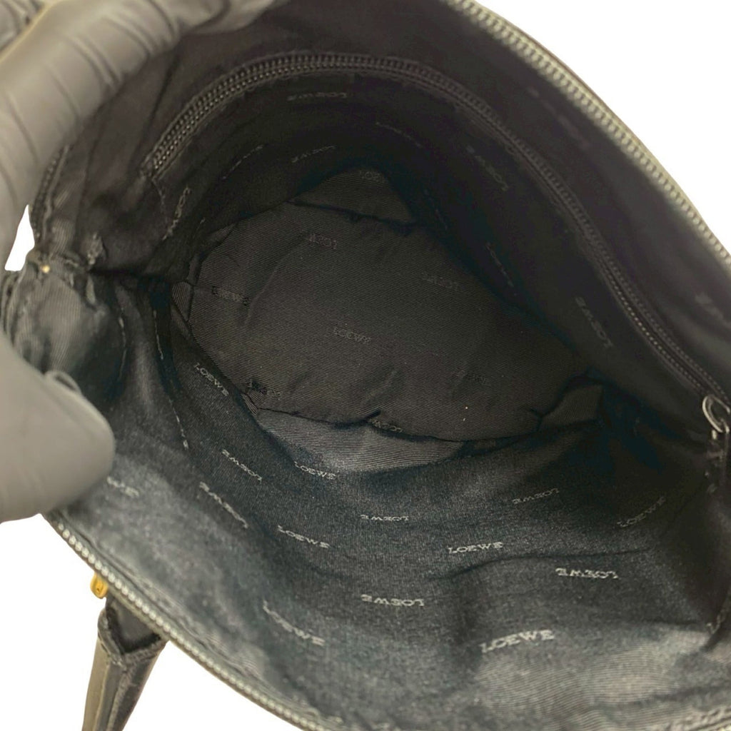 Loewe Black Leather Handbag Shoulder Bag Tote Bag (Pre-Owned)