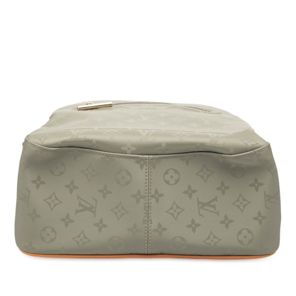Louis Vuitton Brown Gray Canvas Leather Backpack (Pre-Owned)