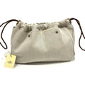 Hermes Beige Toile Chevron Pouch (Pre-Owned)