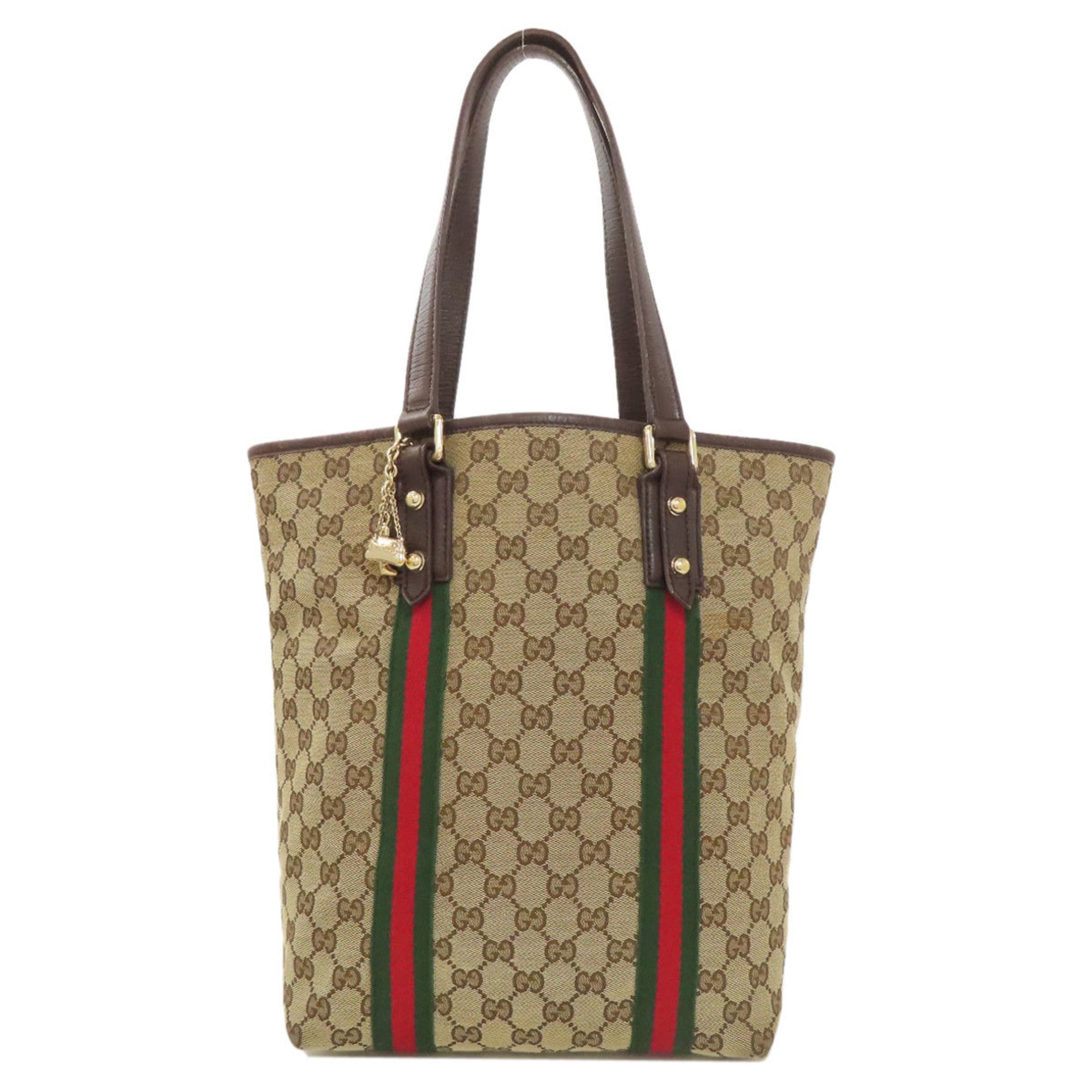 Gucci Brown Canvas Tote Bag (Pre-Owned)