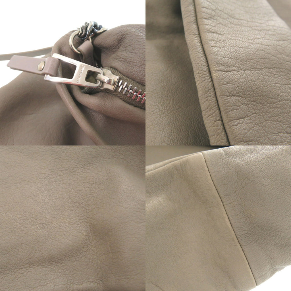 Jimmy Choo Gray Leather Shoulder Bag (Pre-Owned)