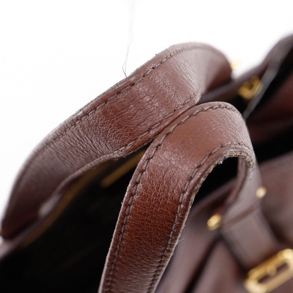 Prada Brown Leather Tote Bag (Pre-Owned)