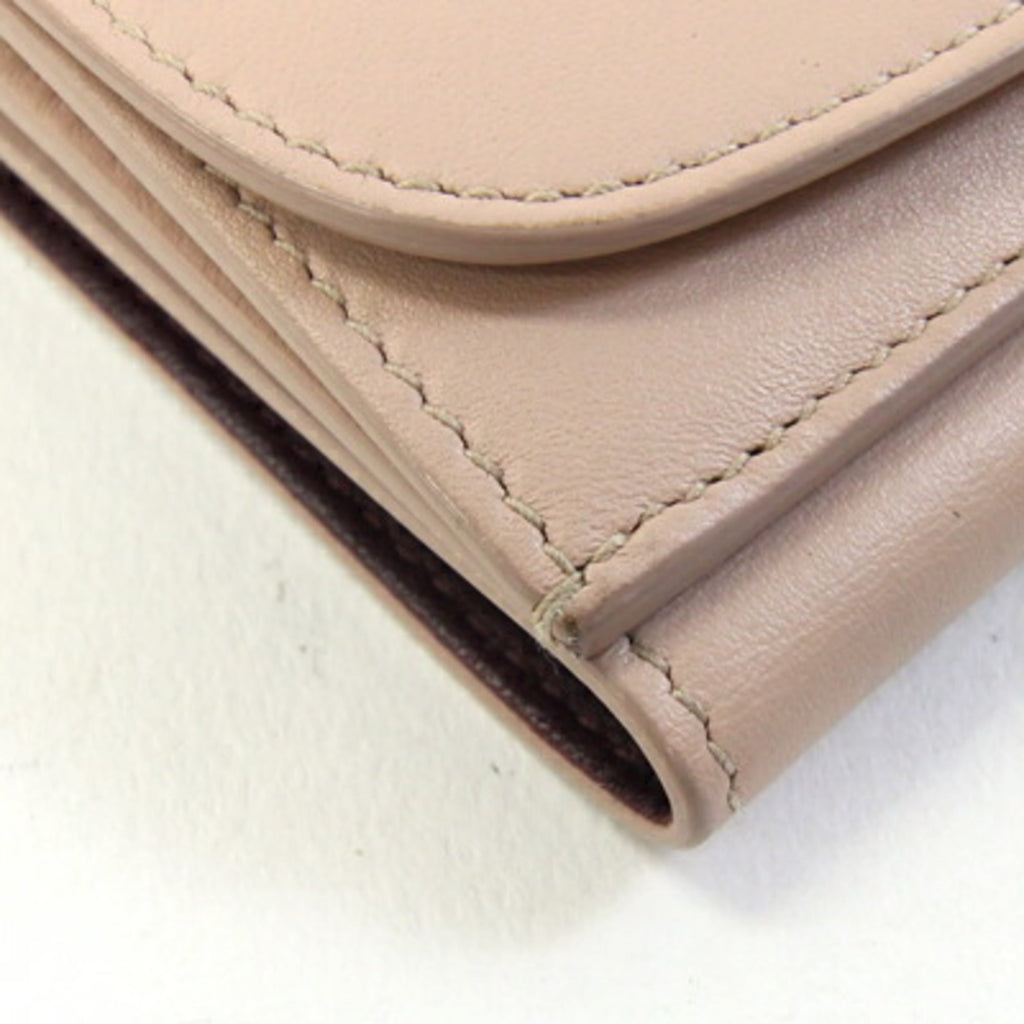 Cartier Beige Leather Wallet (Tri-Fold) (Pre-Owned)
