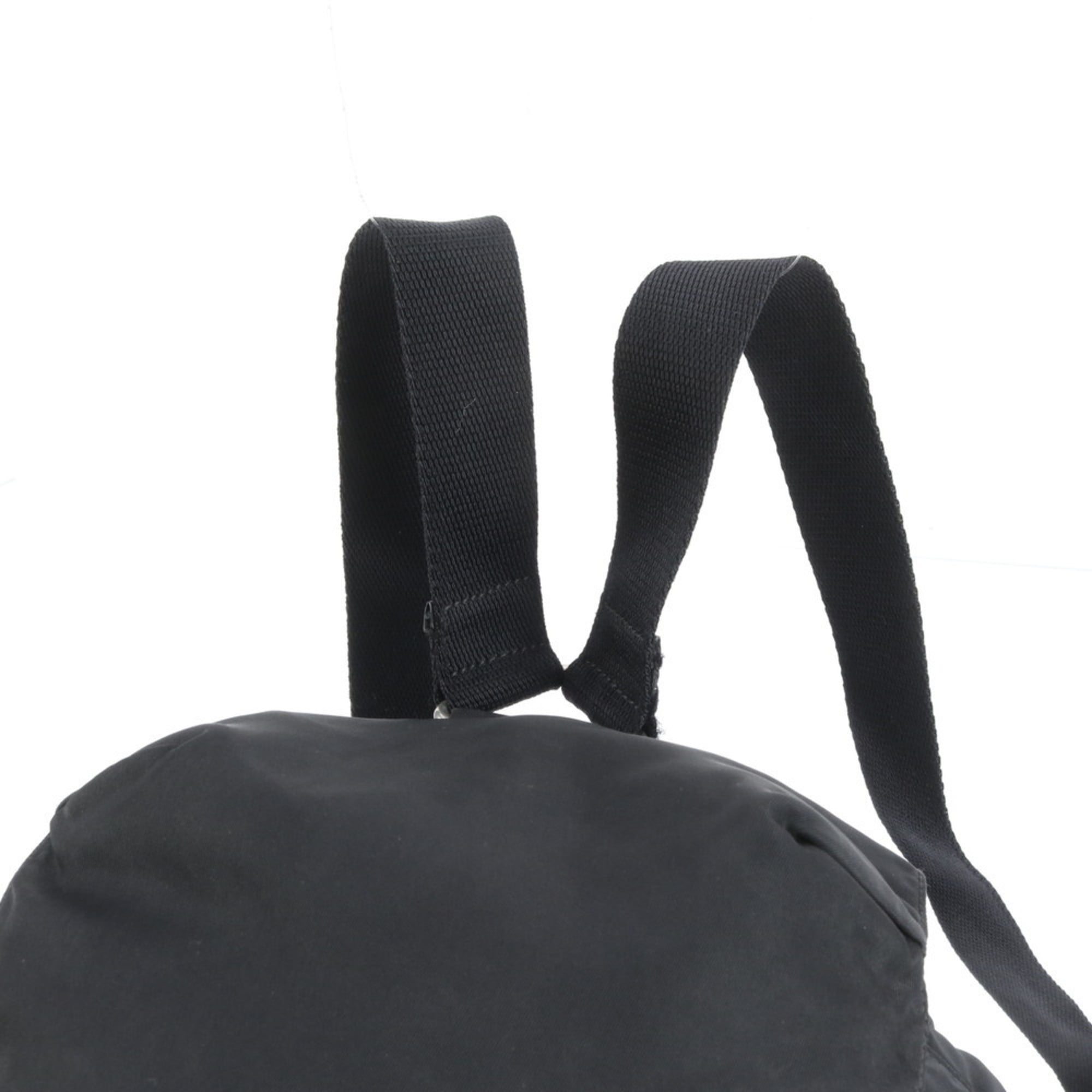 Prada Black Leather Nylon Backpack (Pre-Owned)