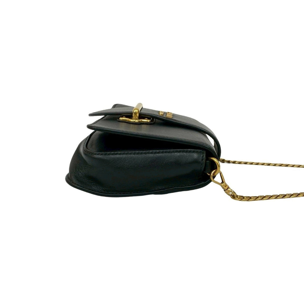 Prada Black Leather Fanny Pack Pochette Pouch Shoulder Bag (Pre-Owned)