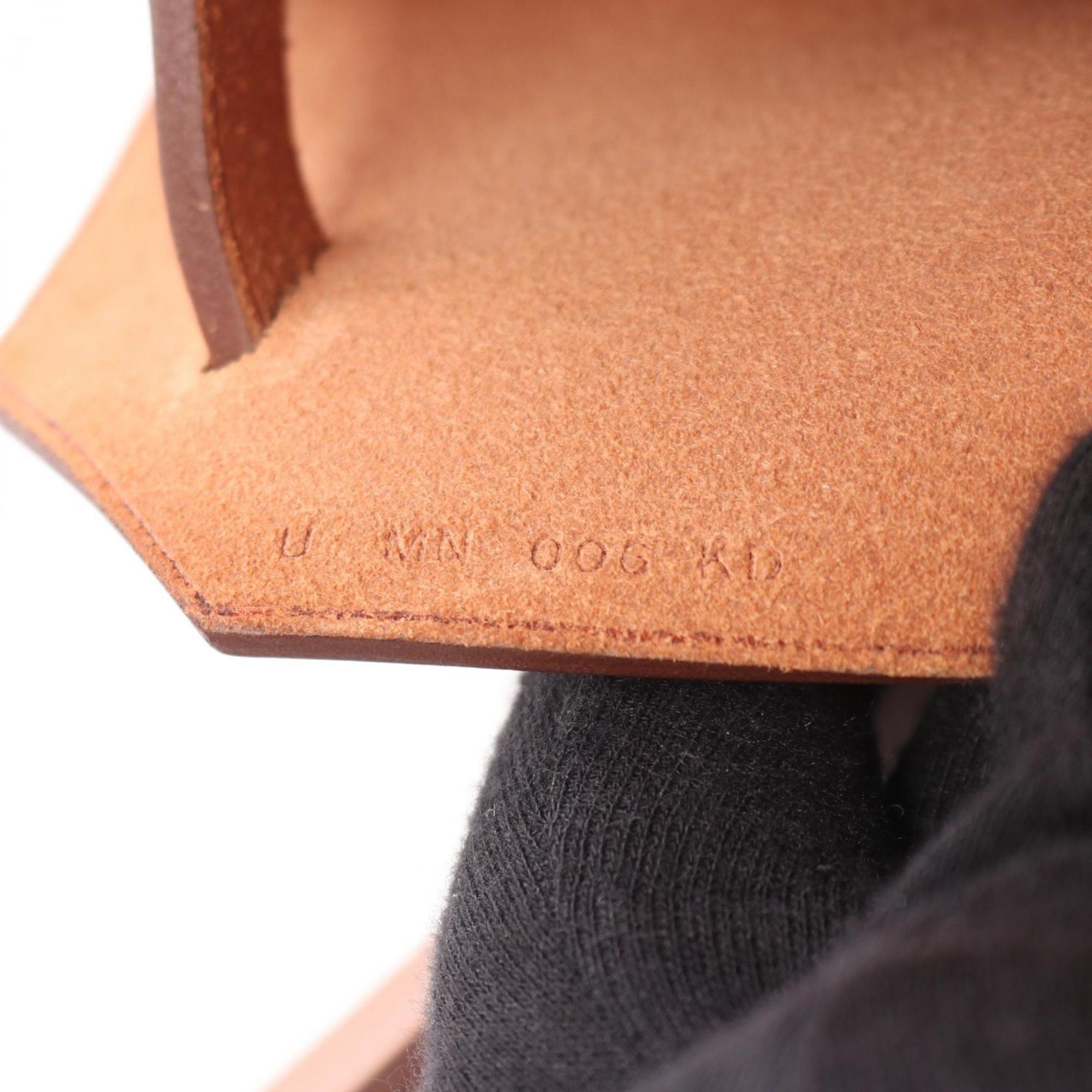 Hermes Brown Orange Canvas Handbag (Pre-Owned)