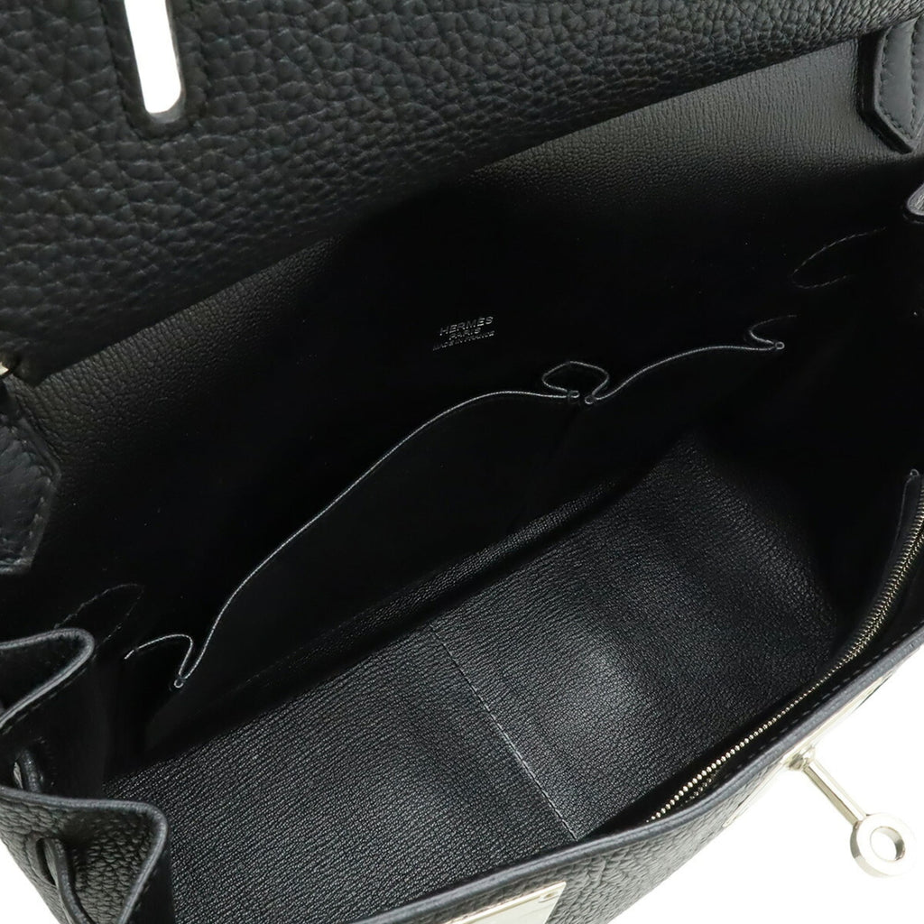 Hermes Jypsiere Black Taurillon Clemence Leather Shoulder Bag (Pre-Owned)