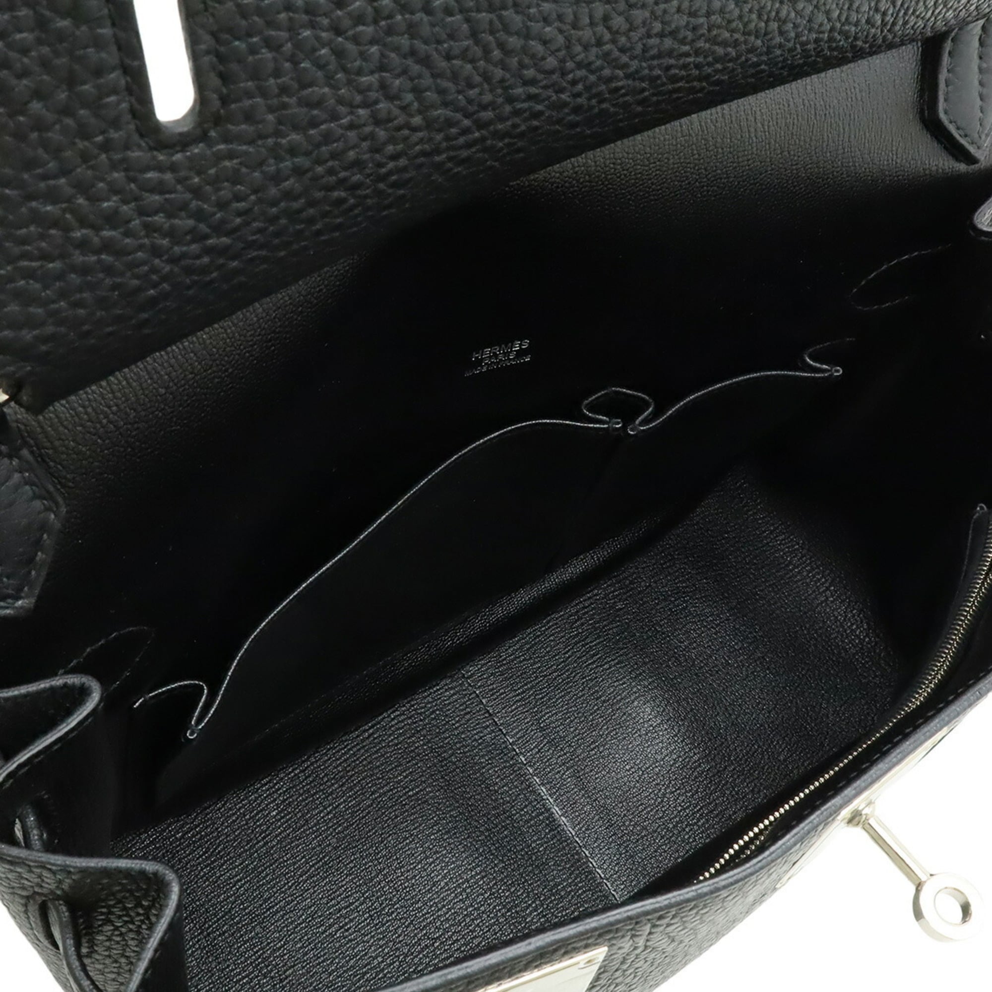 Hermes Jypsiere Black Taurillon Clemence Leather Shoulder Bag (Pre-Owned)