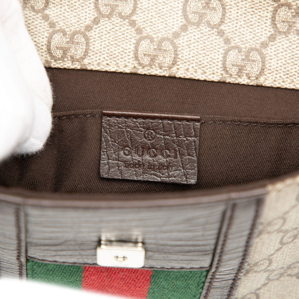 Gucci Beige Brown Pvc Leather Fanny Pack (Pre-Owned)