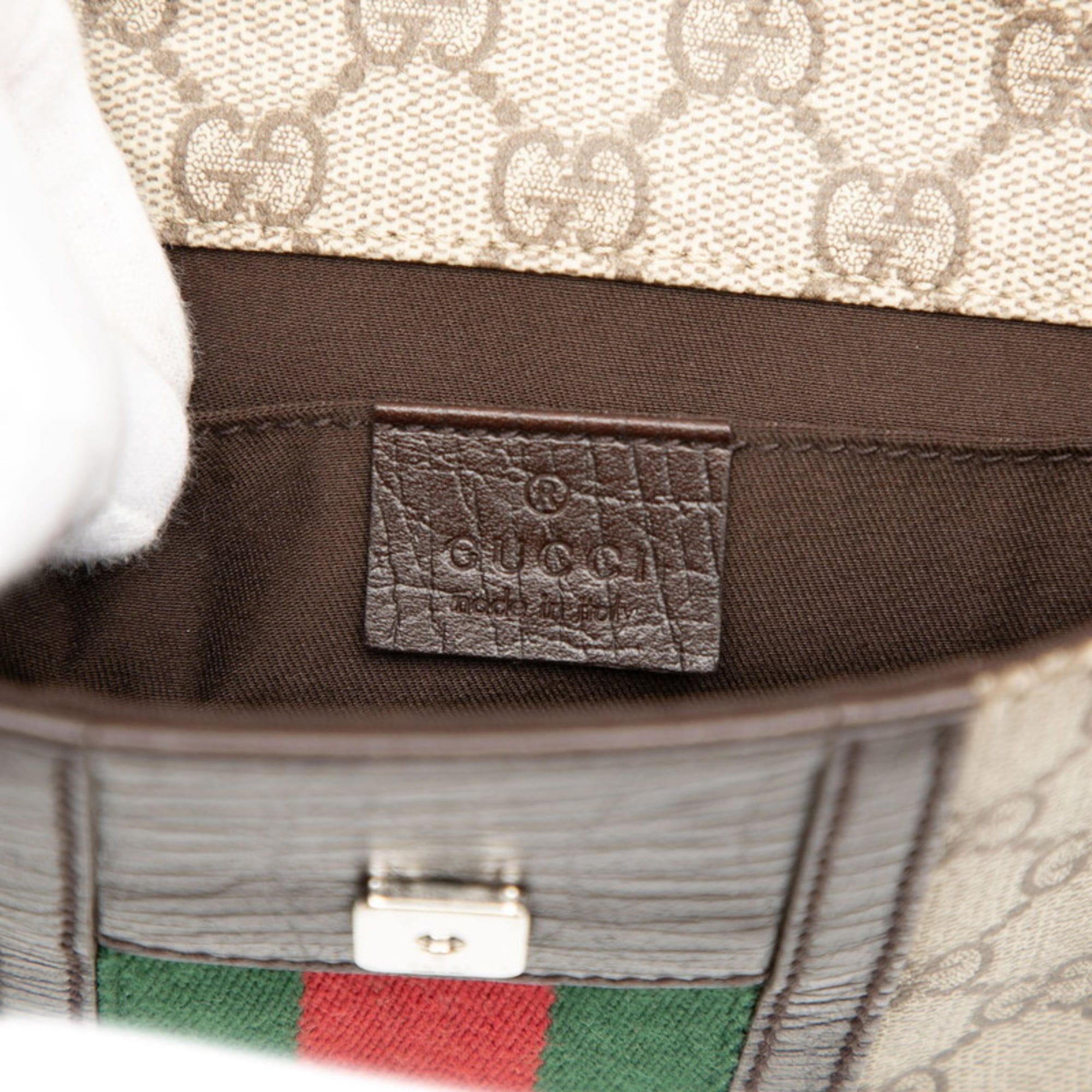 Gucci Beige Brown Pvc Leather Fanny Pack (Pre-Owned)
