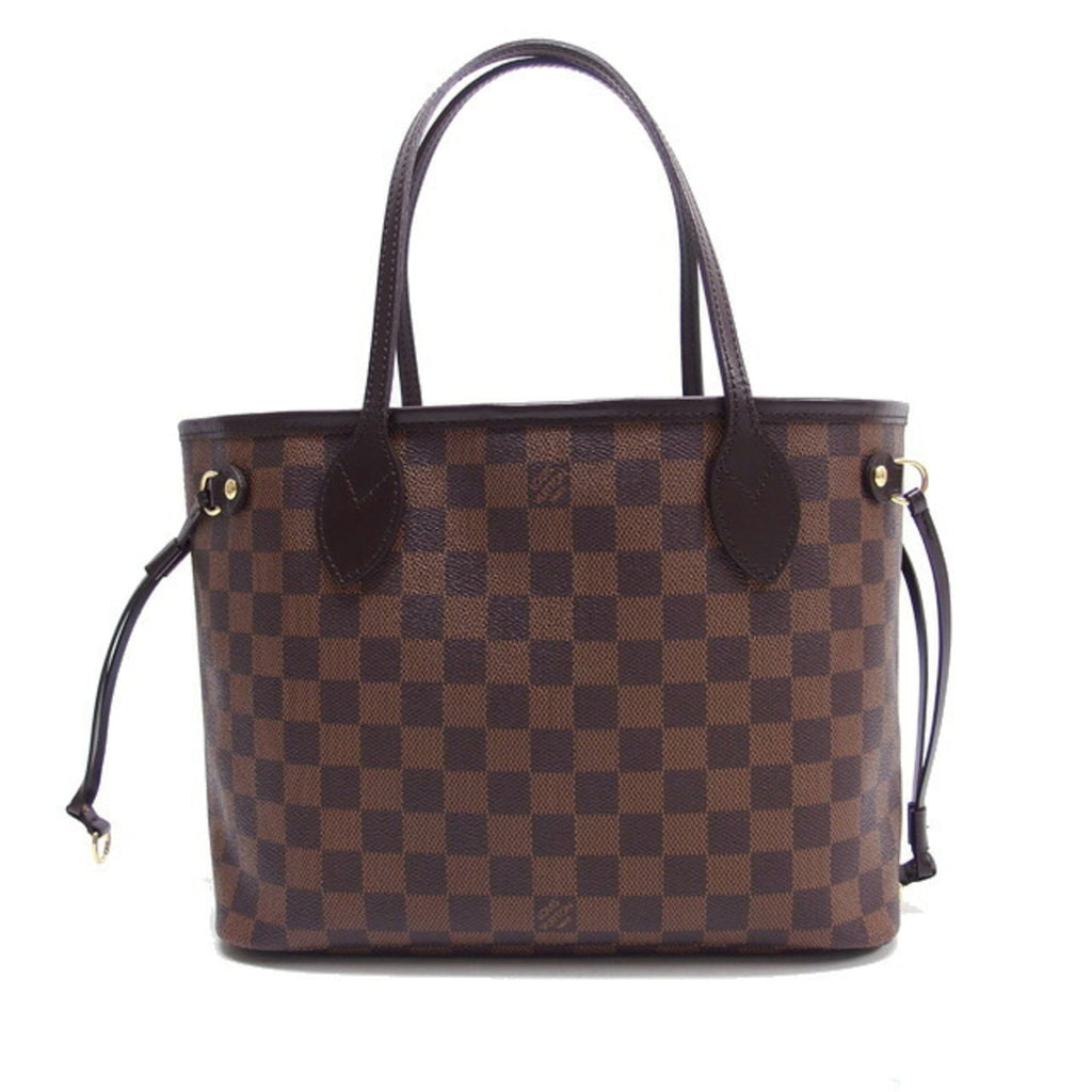 Louis Vuitton Brown Damier Canvas Leather Handbag Tote Bag (Pre-Owned)