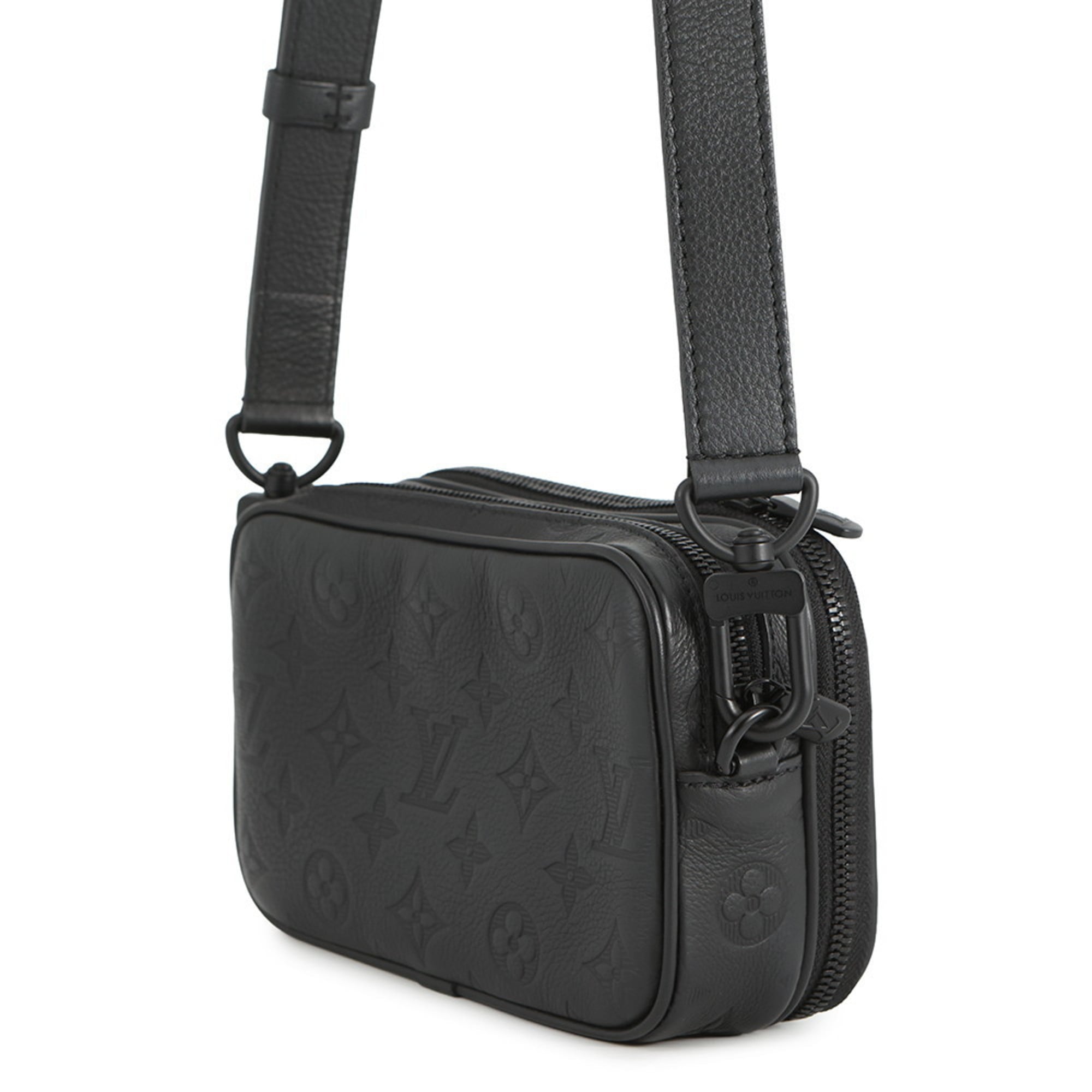 Louis Vuitton Monogram Shadow Black Noir Monogram Shadow Shoulder Bag (Pre-Owned)