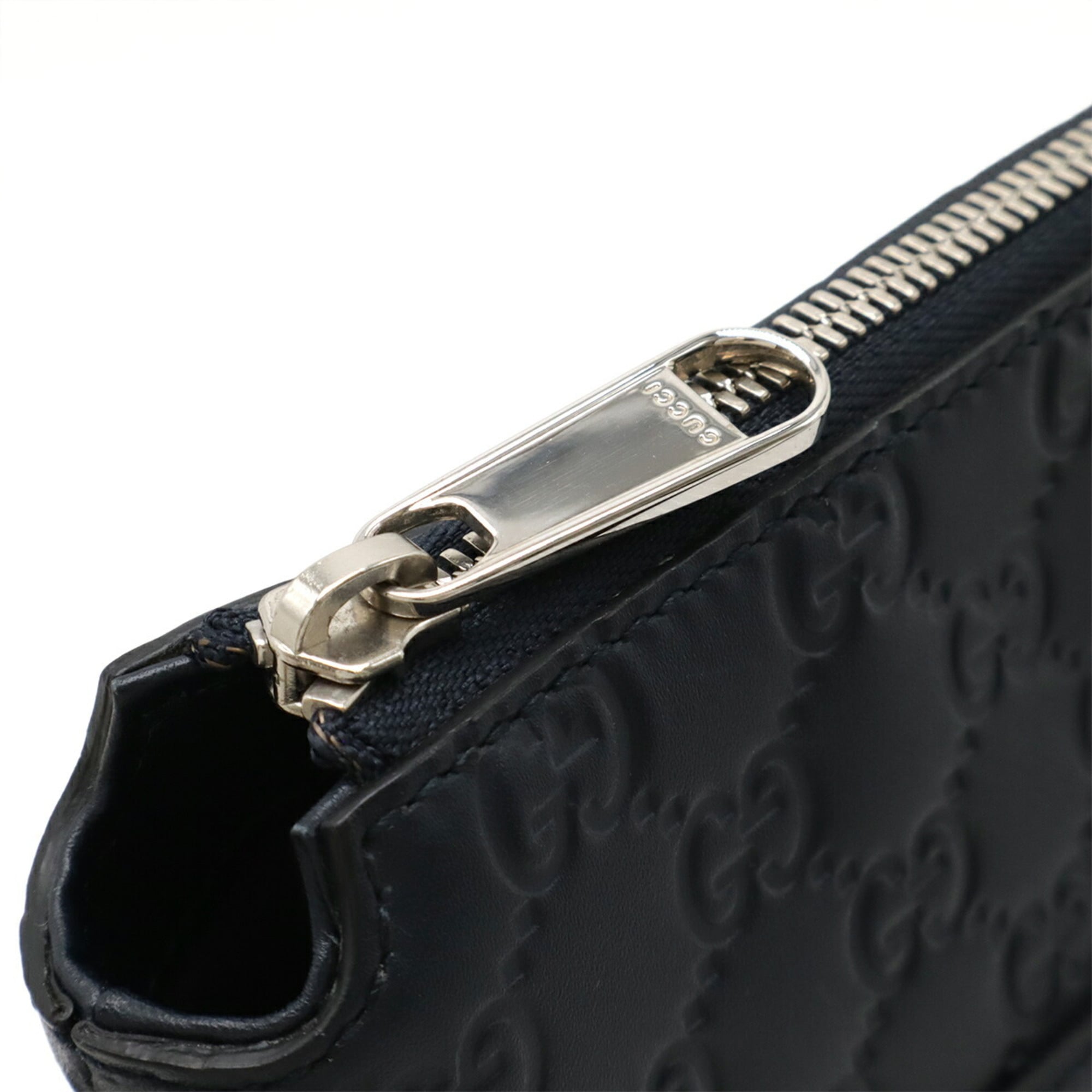 Gucci Guccissima Black Gg Leather Shoulder Bag (Pre-Owned)