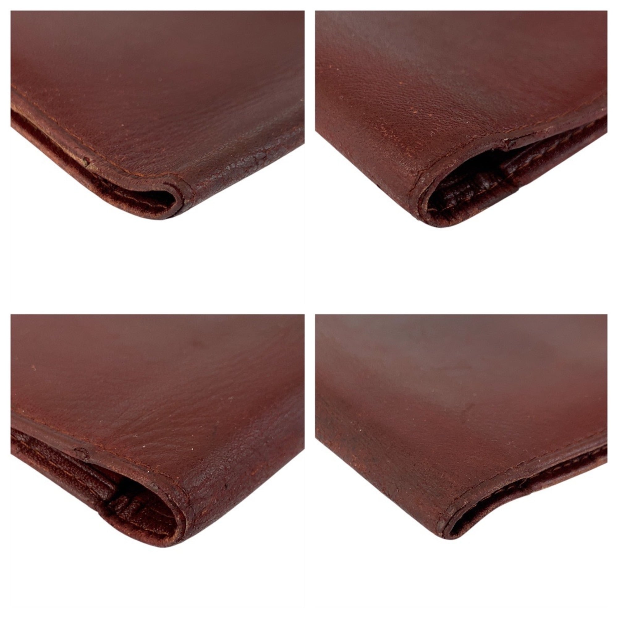Cartier Bordeaux Leather Long Wallet (Bi-Fold) (Pre-Owned)