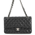 Chanel Matelasse Black Leather Shoulder Bag (Pre-Owned)