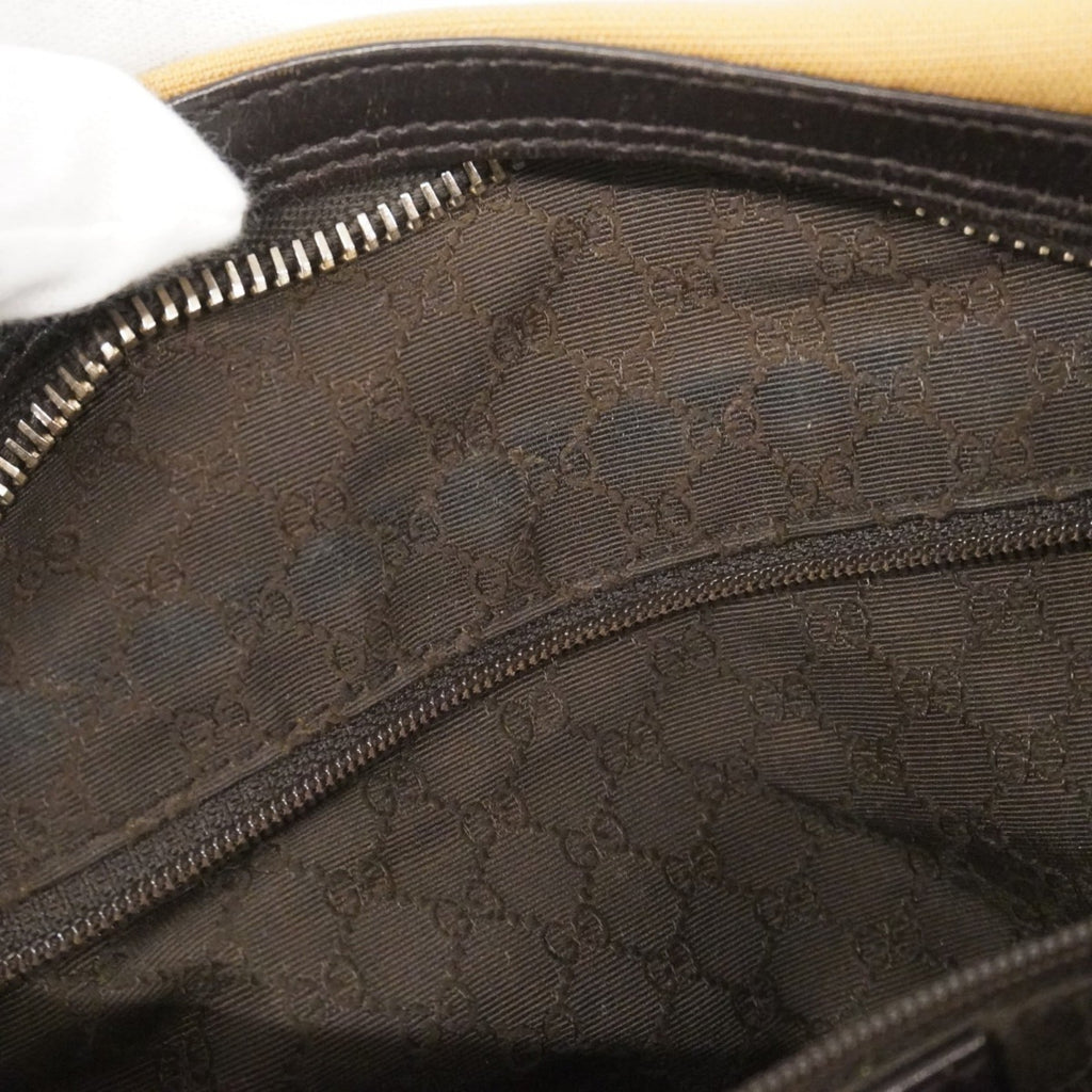 Gucci Beige Canvas Shoulder Bag (Pre-Owned)