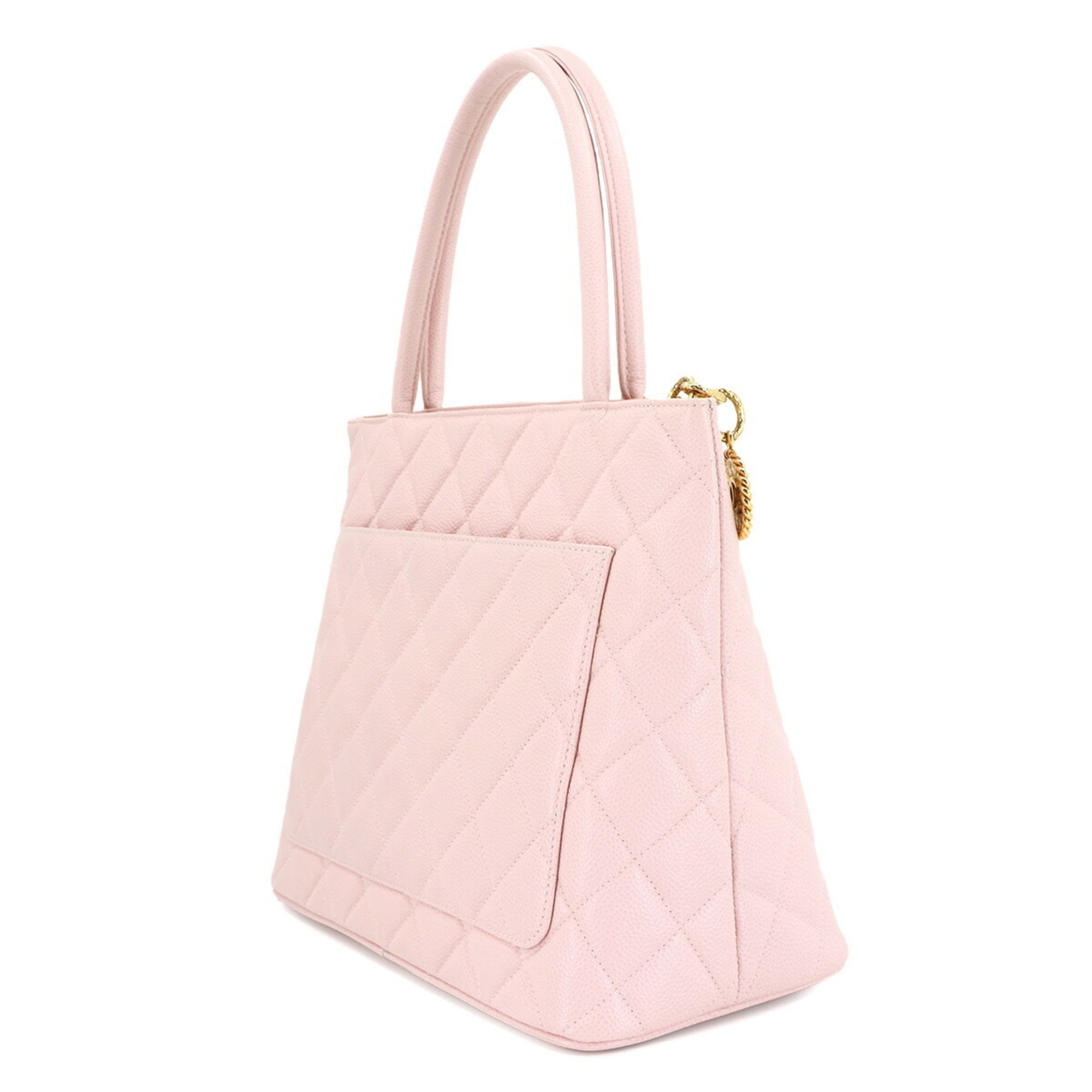 Chanel Light Pink Grained Calfskin Tote Bag (Pre-Owned)