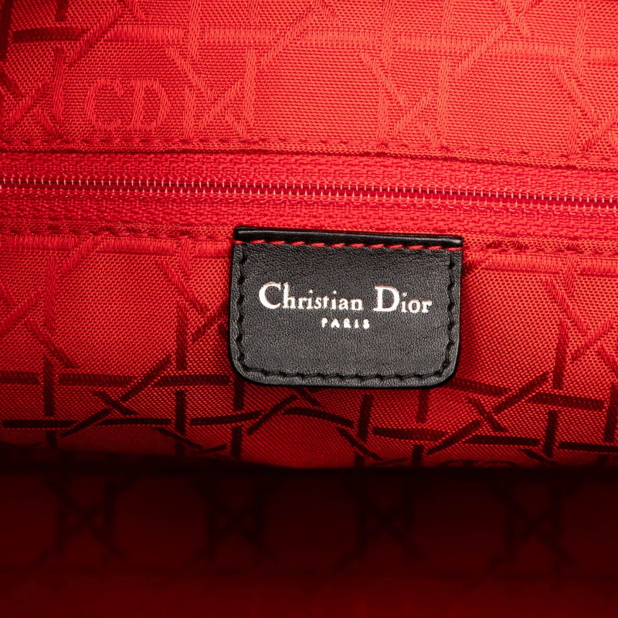 Christian Dior Black Leather Handbag Shoulder Bag (Pre-Owned)