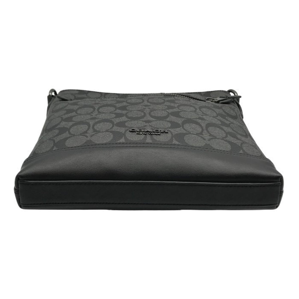 Coach Black Charcoal Gray Pvc Leather Shoulder Bag (Pre-Owned)