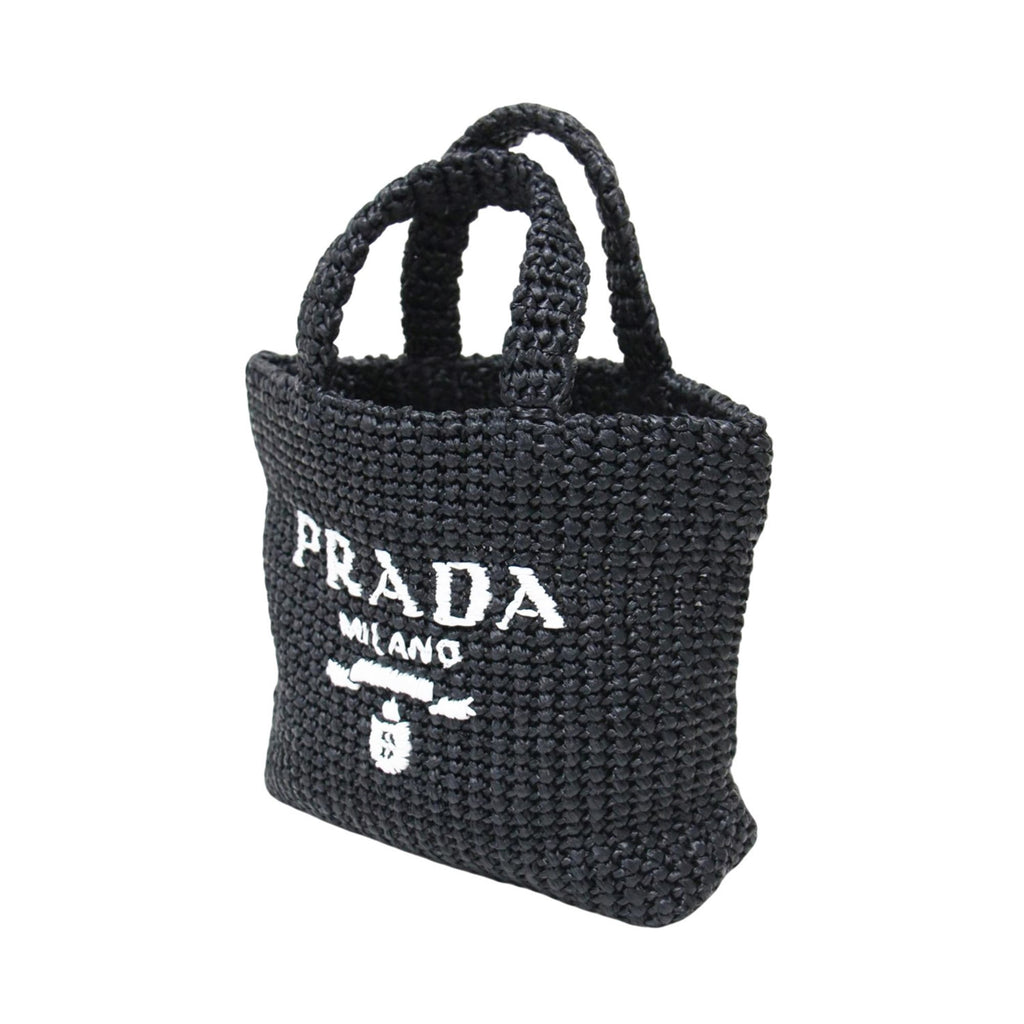 Prada Black Viscose Handbag Tote Bag (Pre-Owned)