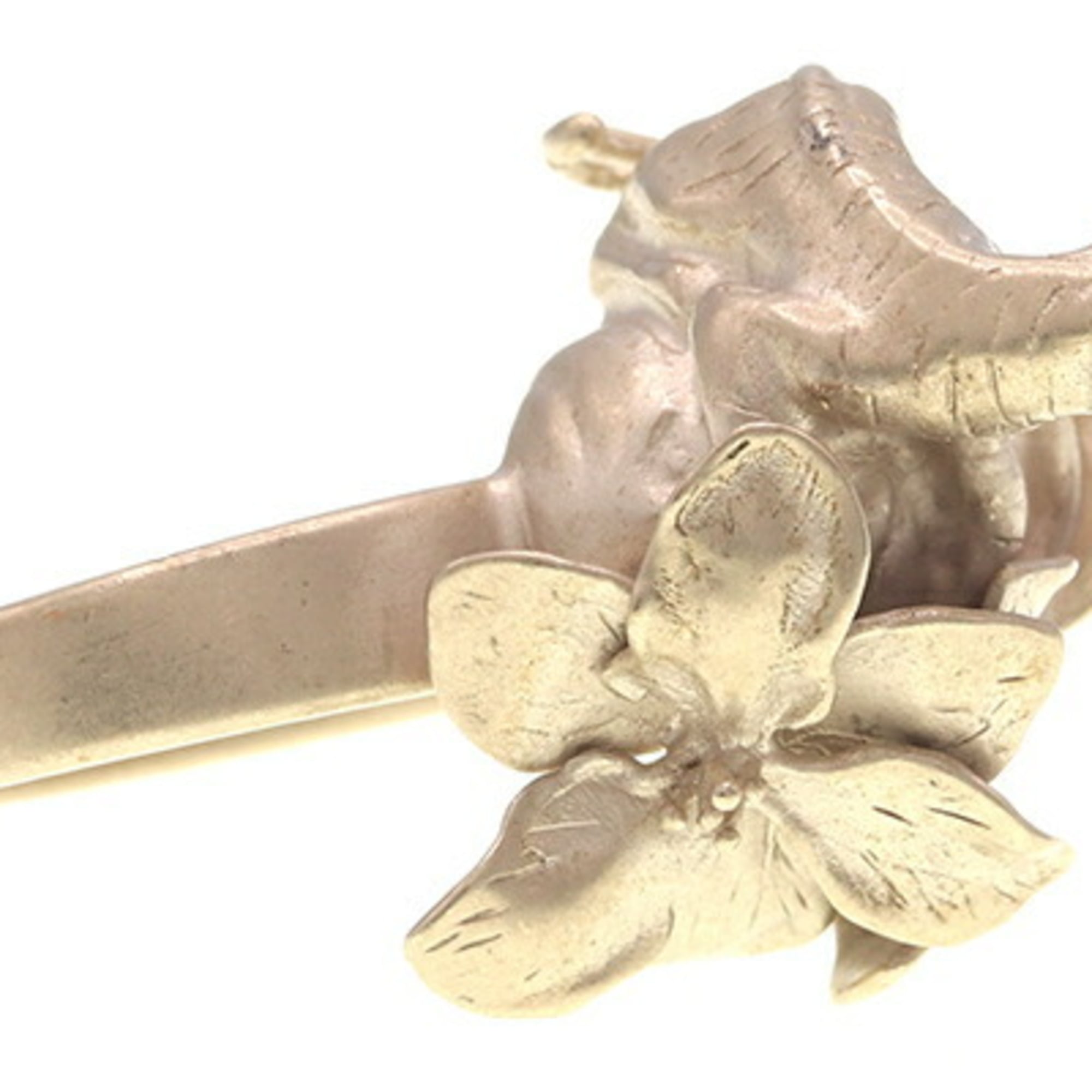 Christian Dior Gold Metal Band Ring (Pre-Owned)
