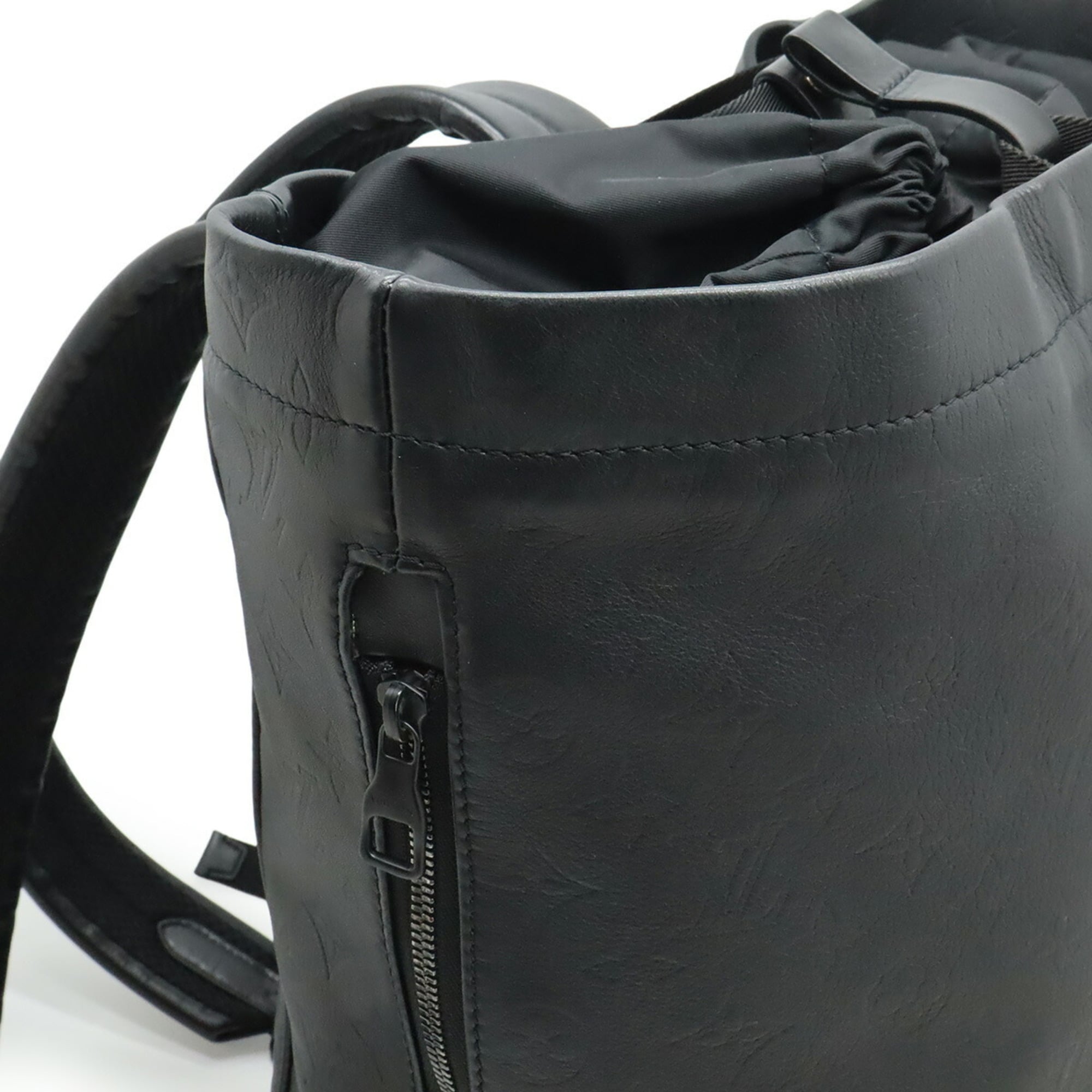 Louis Vuitton Monogram Shadow Black Noir Monogram Shadow Backpack (Pre-Owned)