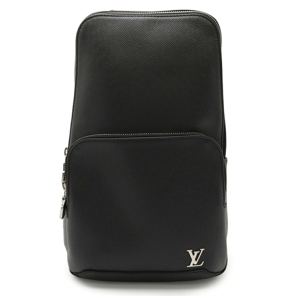 Louis Vuitton Taiga Black Noir Taiga Leather Shoulder Bag Sling Bag (Pre-Owned)