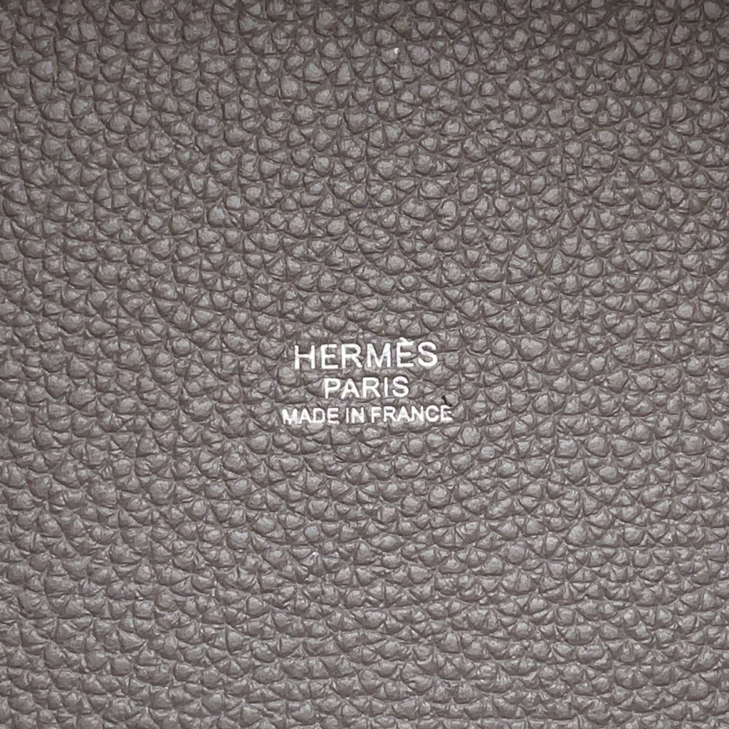 Hermes Picotin Etain Taurillon Clemence Leather Handbag (Pre-Owned)