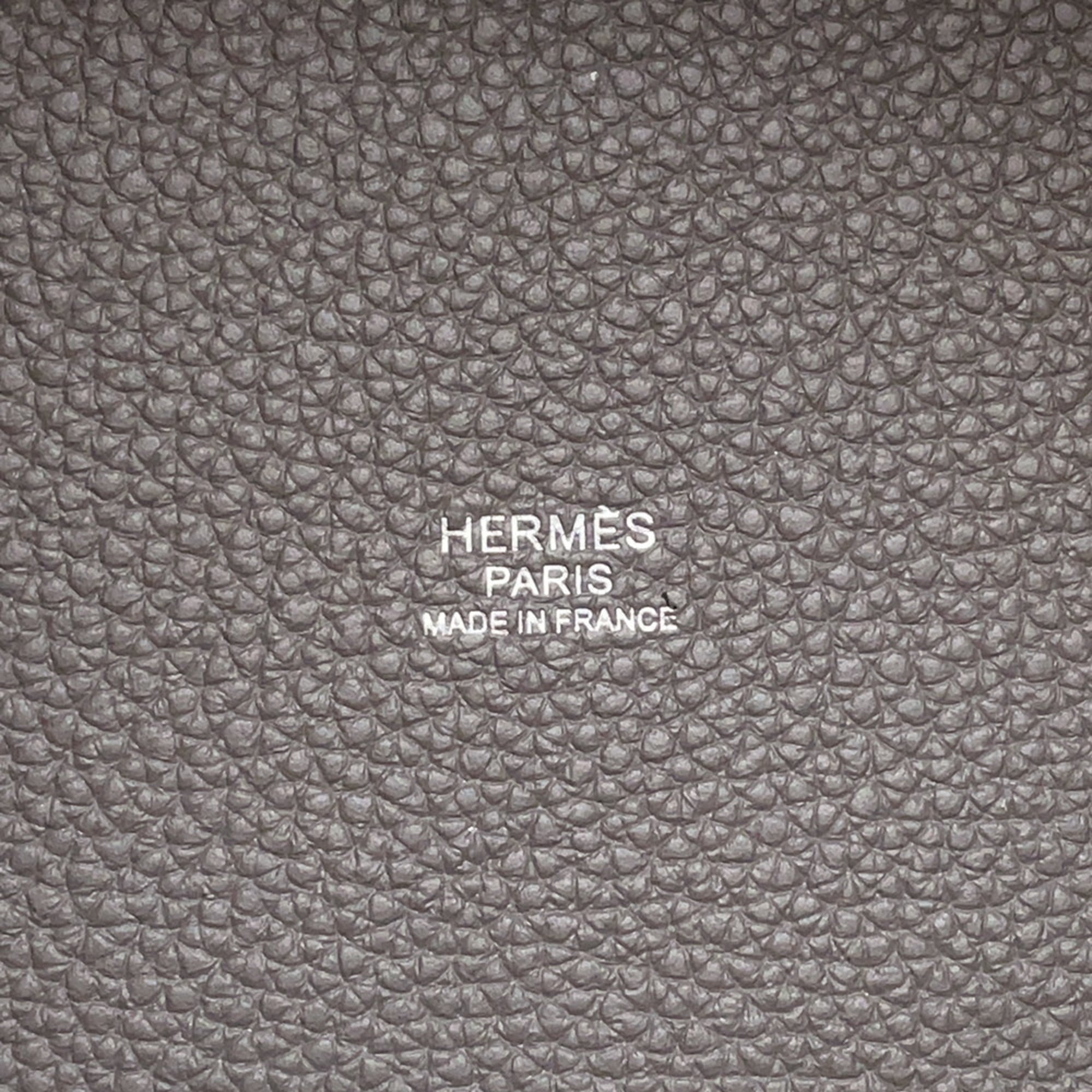 Hermes Picotin Etain Taurillon Clemence Leather Handbag (Pre-Owned)