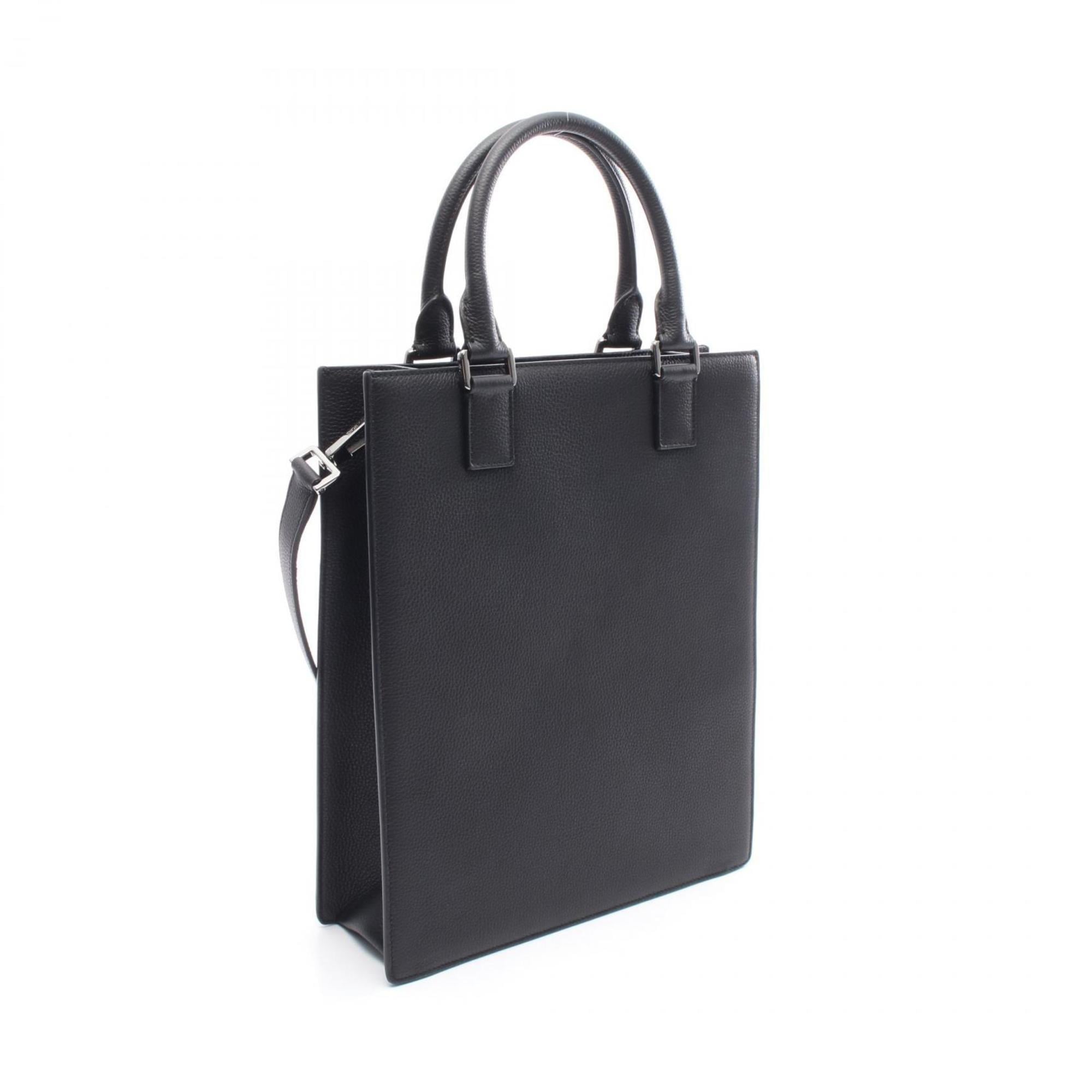 Christian Dior Black Leather Tote Bag (Pre-Owned)