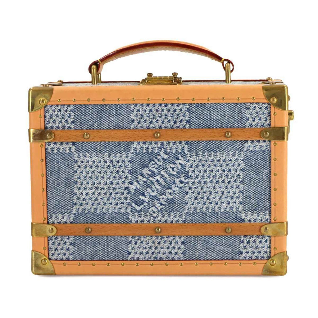 Louis Vuitton Blue Brown Denim Leather Shoulder Bag (Pre-Owned)