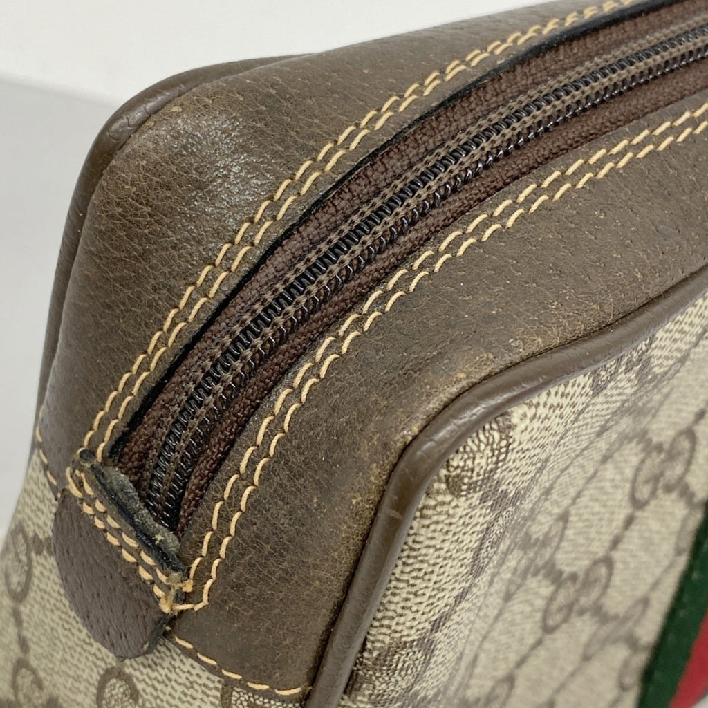 Gucci Brown Pvc Pouch (Pre-Owned)