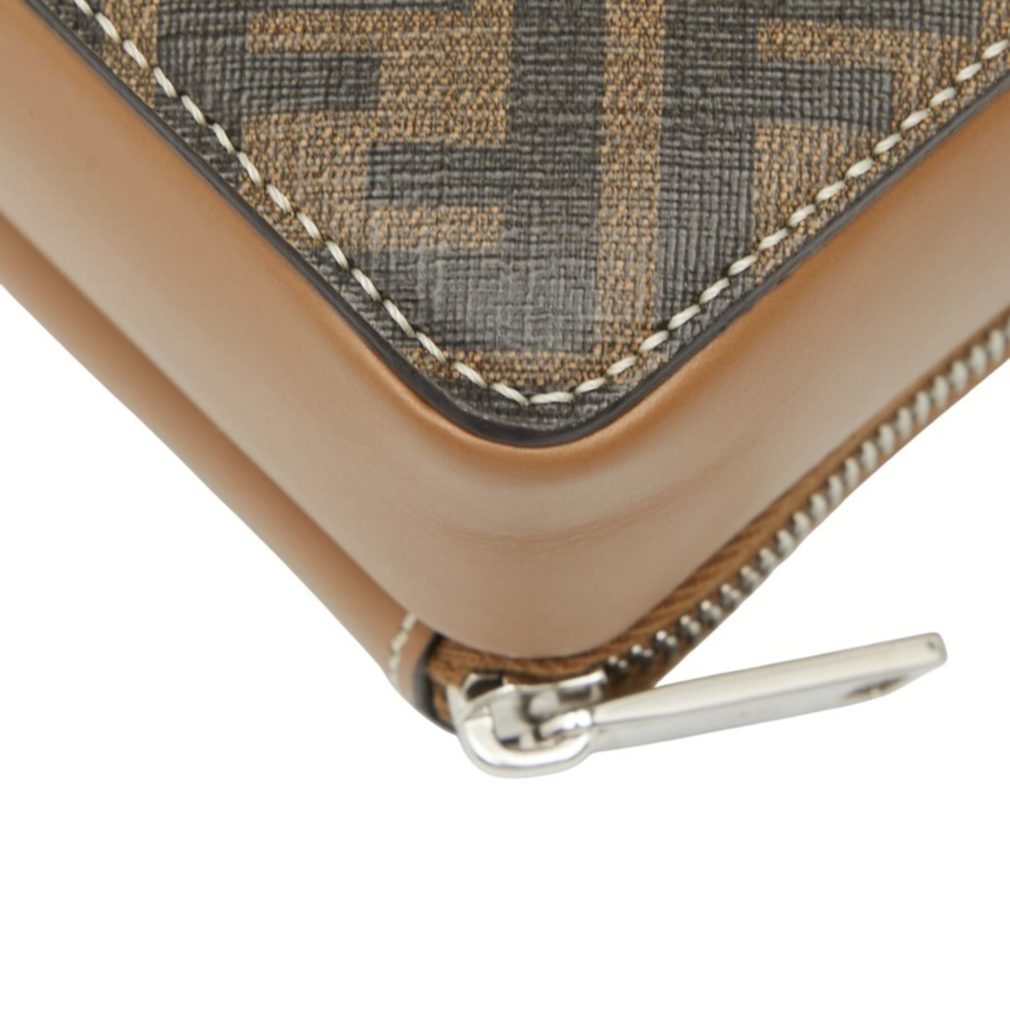 Fendi Black Brown Pvc Leather Shoulder Bag (Pre-Owned)