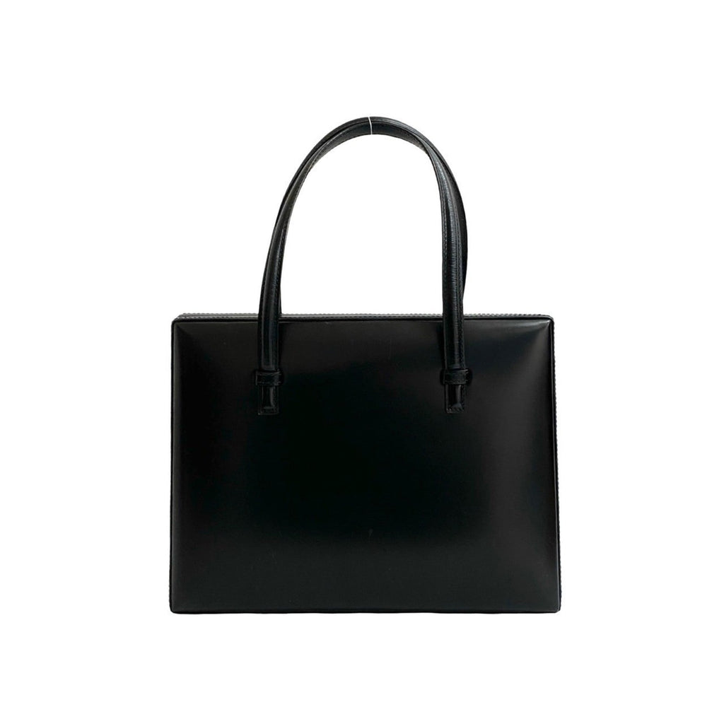 Loewe Black Leather Boston Bag Handbag Tote Bag (Pre-Owned)