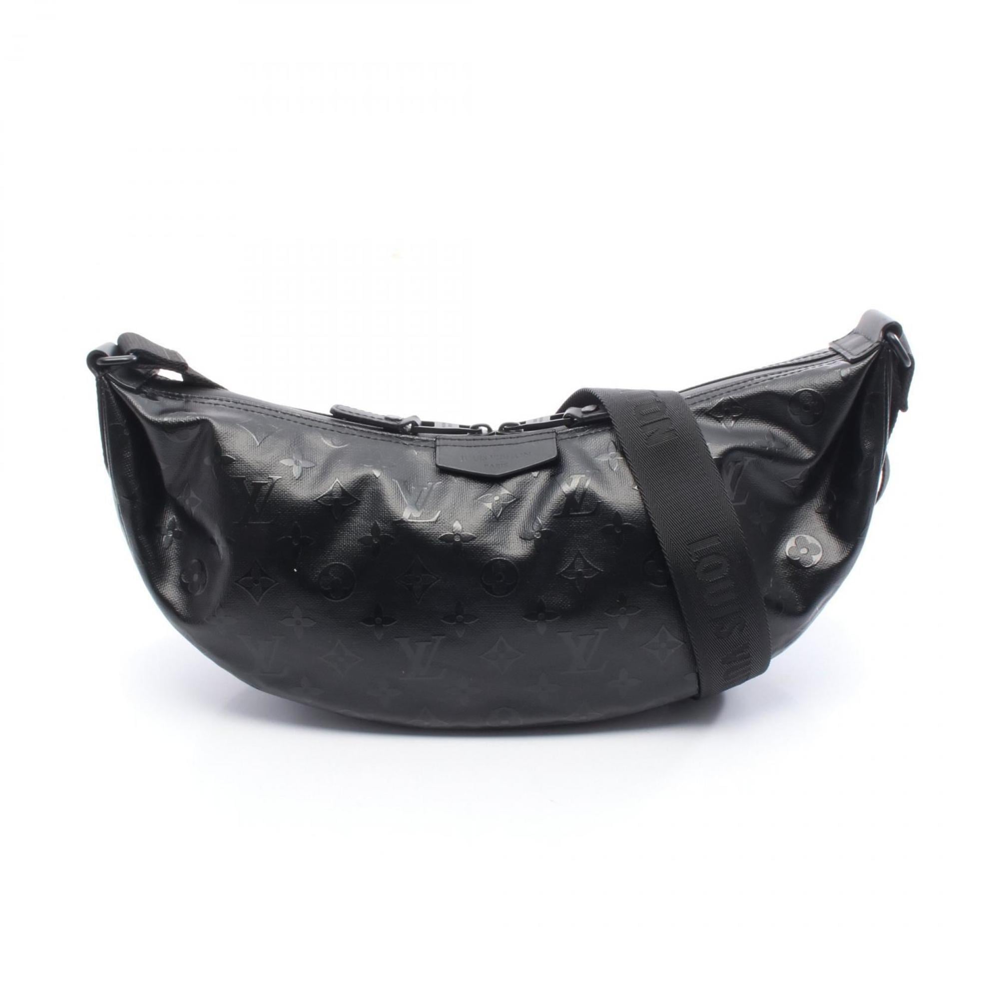 Louis Vuitton Black Canvas Leather Shoulder Bag (Pre-Owned)
