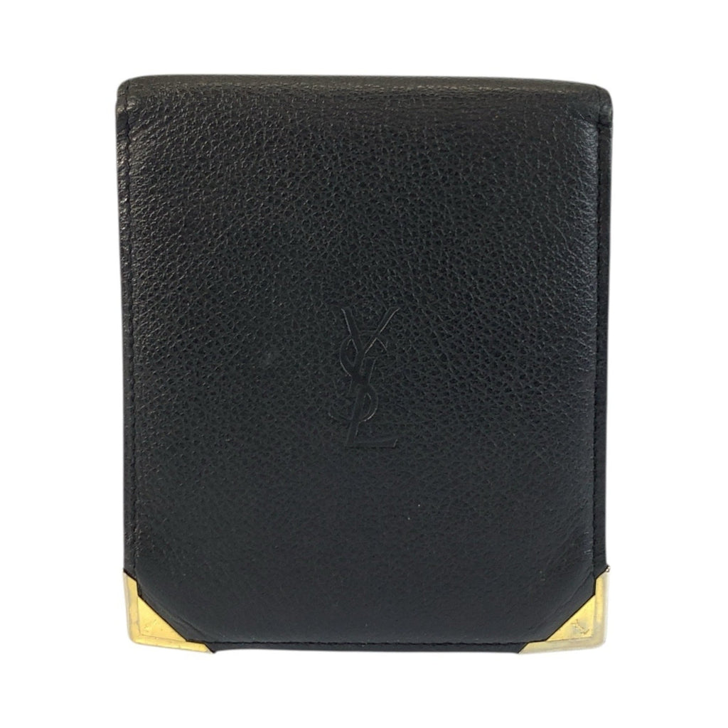 Yves Saint Laurent Black Leather Wallet (Bi-Fold) (Pre-Owned)