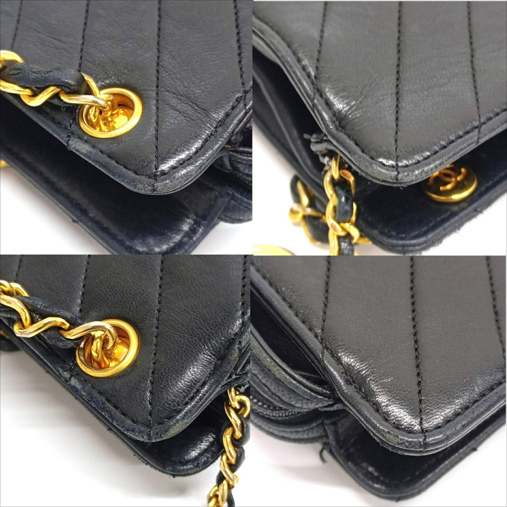 Chanel Black Leather Shoulder Bag (Pre-Owned)
